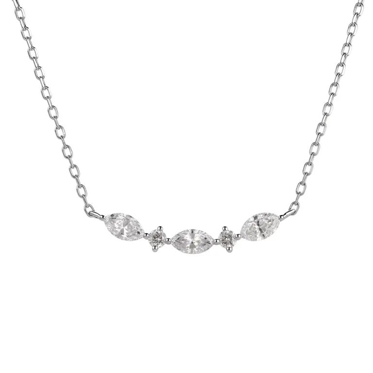 oval lab grown diamond enchanting pendant necklace in platinum 1