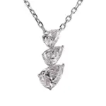pear lab grown diamond luxe pendant necklace in 10k gold 1