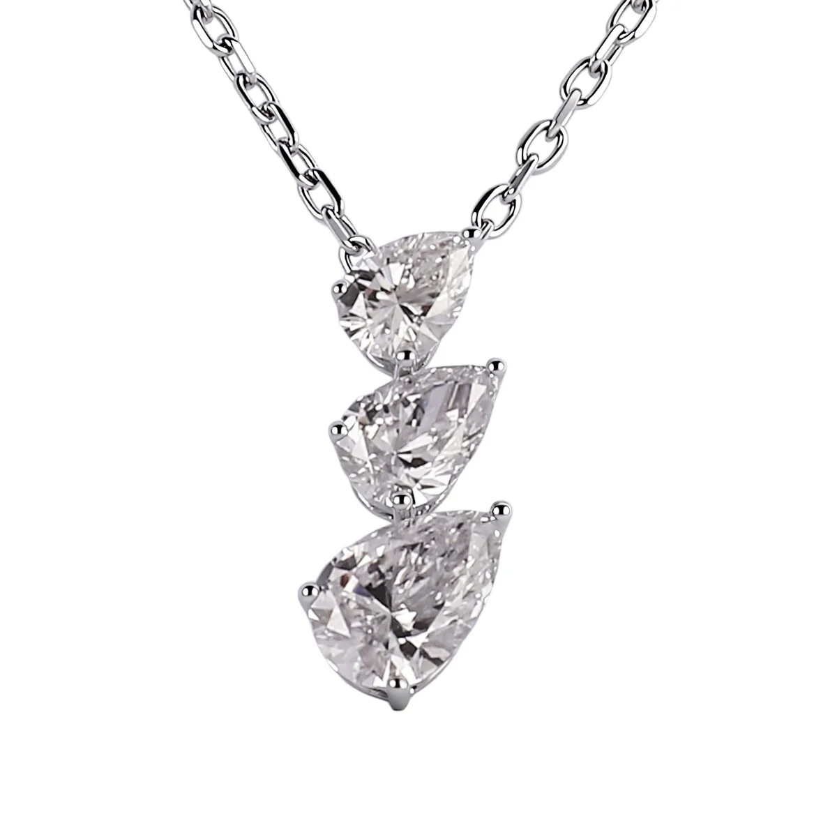 pear lab grown diamond luxe pendant necklace in 10k gold 1 pear lab grown diamond luxe pendant necklace in 10k gold 1