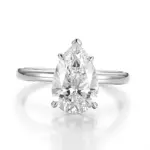 pear lab grown diamond radiant solitaire engagement ring in 10k gold 1