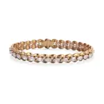 pear lab grown diamond tennis bracelet in glamorous 18k gold 1