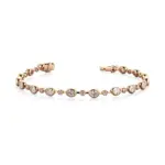 platinum chain bracelet with oval round lab grown diamonds dazzling 1