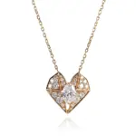platinum exquisite pendant necklace with oval lab grown diamond 1