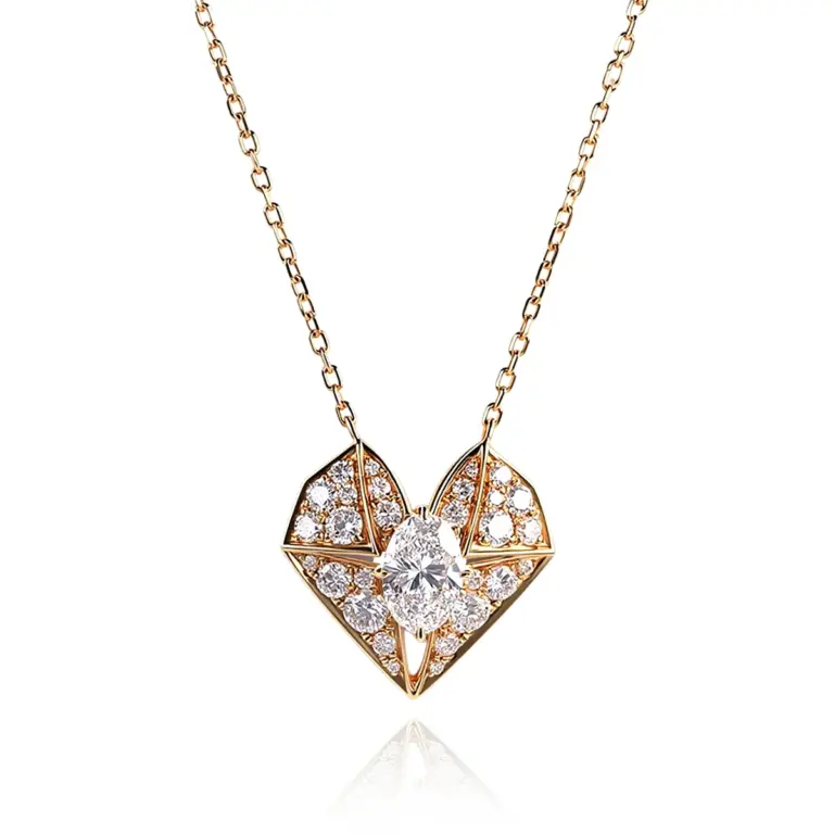 platinum exquisite pendant necklace with oval lab grown diamond 1