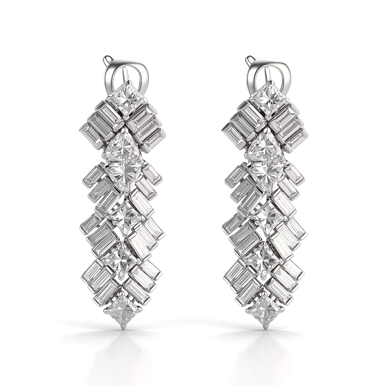 princess trillion lab grown diamond luxe drop earrings in 18k gold 1 princess trillion lab grown diamond luxe drop earrings in 18k gold 1