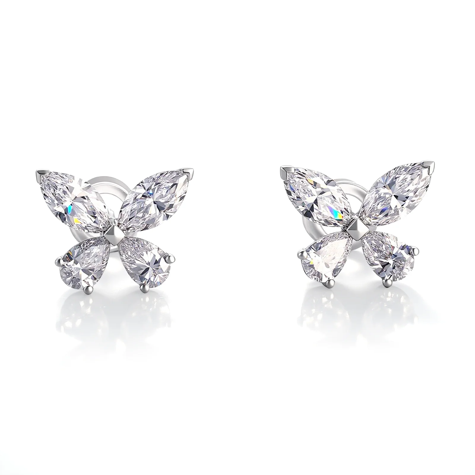 regal 10k gold stud earrings featuring pear marquise lab grown diamonds 1 regal 10k gold stud earrings featuring pear marquise lab grown diamonds 1