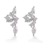 romantic 14k gold pear marquise lab grown diamond stud earrings 1