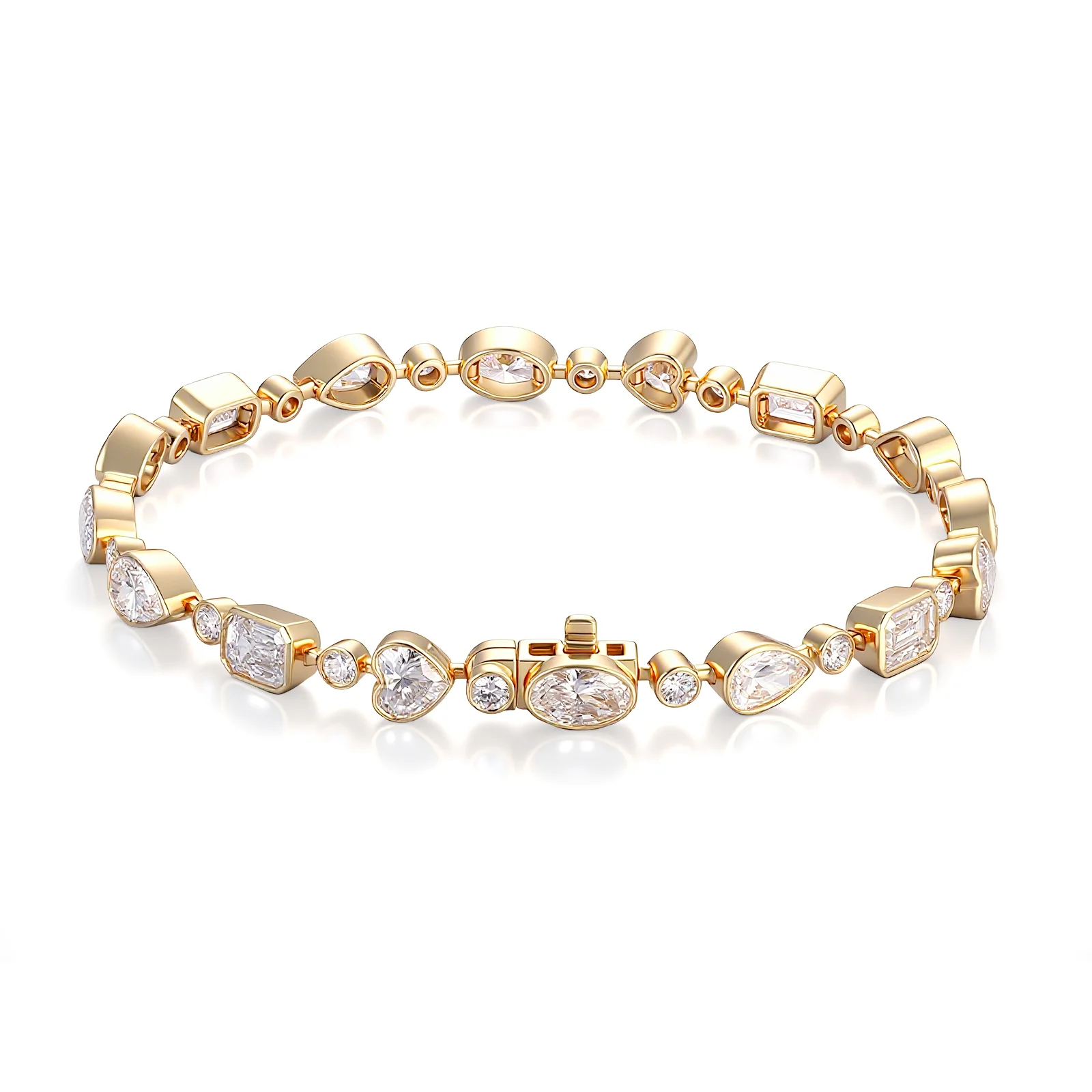 romantic platinum oval pear lab grown diamond chain bracelet 1 romantic platinum oval pear lab grown diamond chain bracelet 1