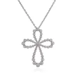 round lab grown diamond luxe pendant necklace in 14k gold 1