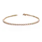 round lab grown diamond modern chain bracelet in platinum 1