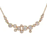 round lab grown diamond refined pendant necklace in 14k gold 1