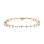 stunning platinum round lab grown diamond chain bracelet 1 1.webp