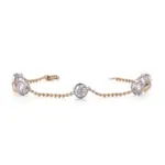 10k gold 2 5ct round lab grown diamond chain bracelet 1