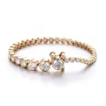 10k gold 2 6ct round lab grown diamond tennis bracelet 1