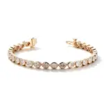 10k gold 5ct oval lab grown diamond tennis bracelet 1