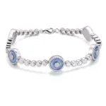 10k gold round lab grown diamond chain bracelet 1