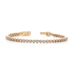 10k gold round lab grown diamond tennis bracelet 1