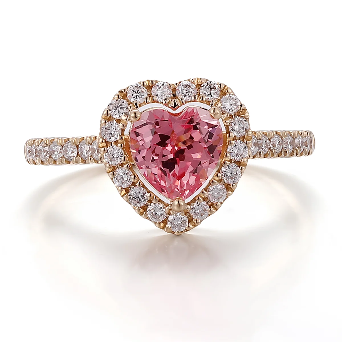 14k gold 1 5ct heart pink lab grown sapphire halo engagement ring 1 14k gold 1 5ct heart pink lab grown sapphire halo engagement ring 1