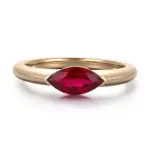 14k gold 1ct marquise red lab grown ruby solitaire engagement ring 1