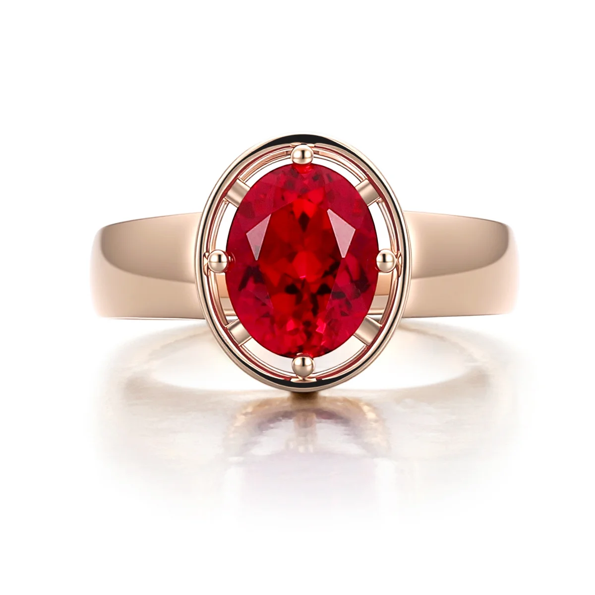 14k gold 2 5ct oval red lab grown ruby solitaire engagement ring 1 14k gold 2 5ct oval red lab grown ruby solitaire engagement ring 1