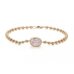 14k gold 2 9ct oval lab grown diamond chain bracelet 1