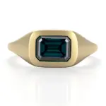 14k gold 2ct emerald green lab grown emerald solitaire engagement ring 1