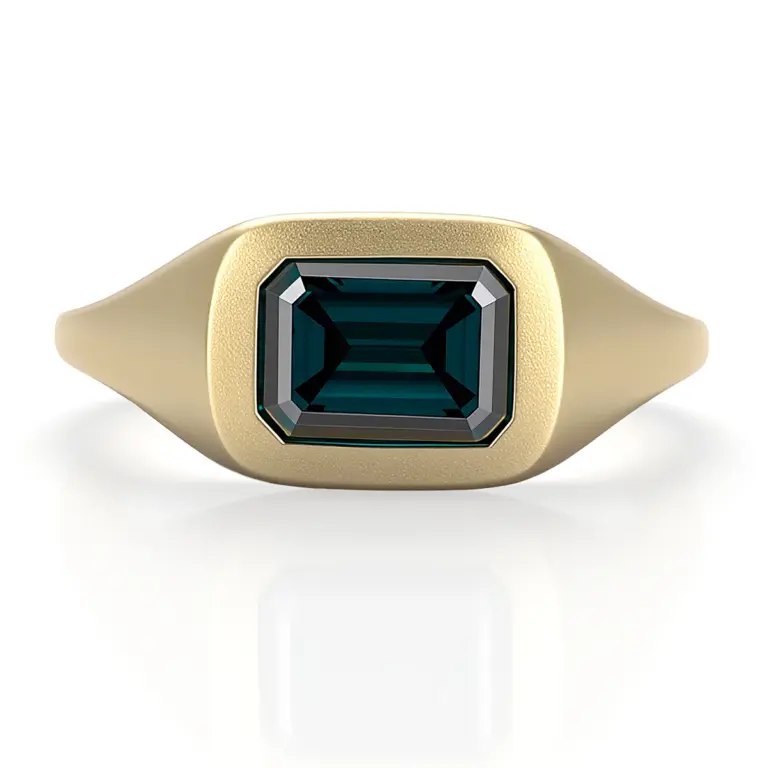 14k gold 2ct emerald green lab grown emerald solitaire engagement ring 1