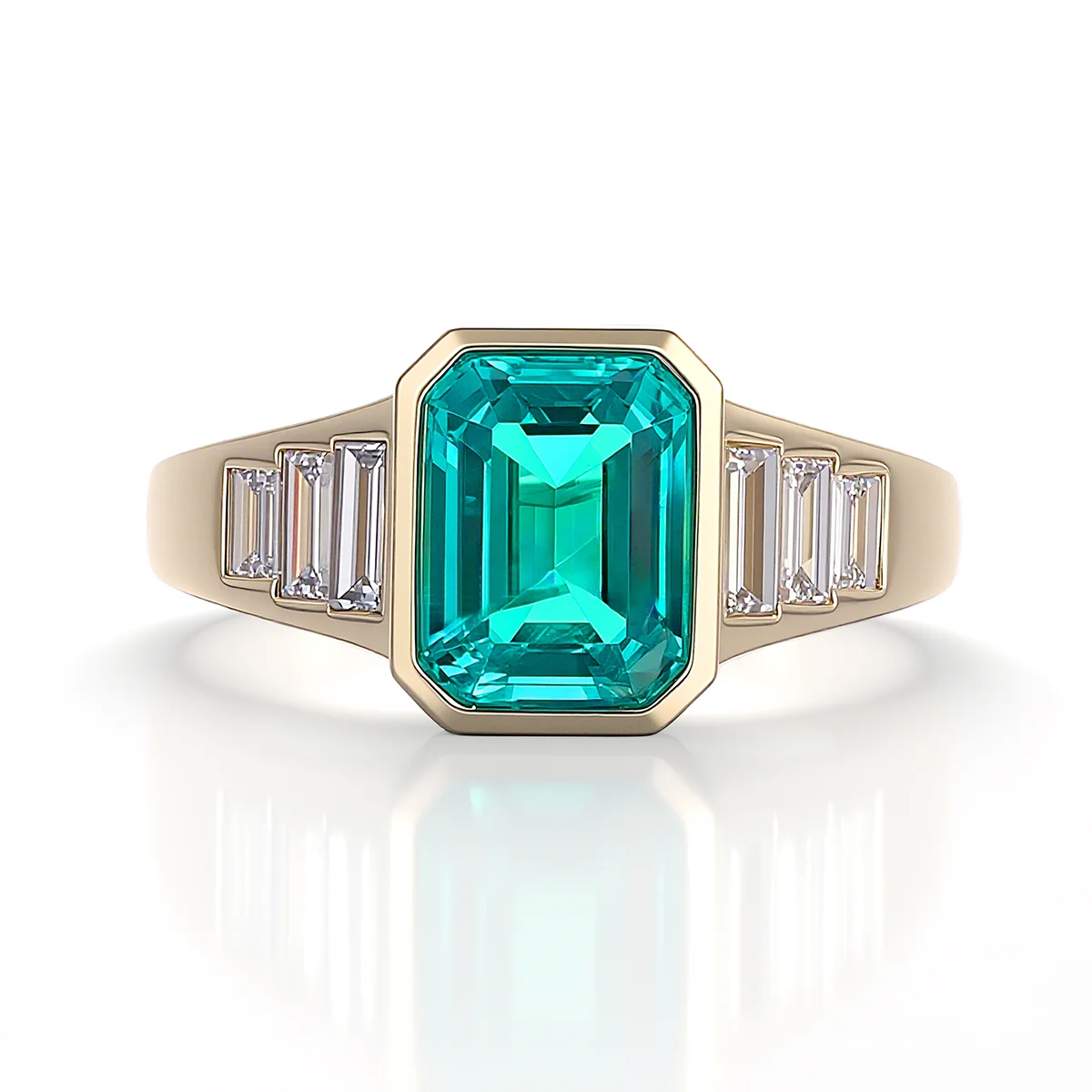 14k gold 3ct emerald green lab grown emerald side stone engagement ring 1 14k gold 3ct emerald green lab grown emerald side stone engagement ring 1