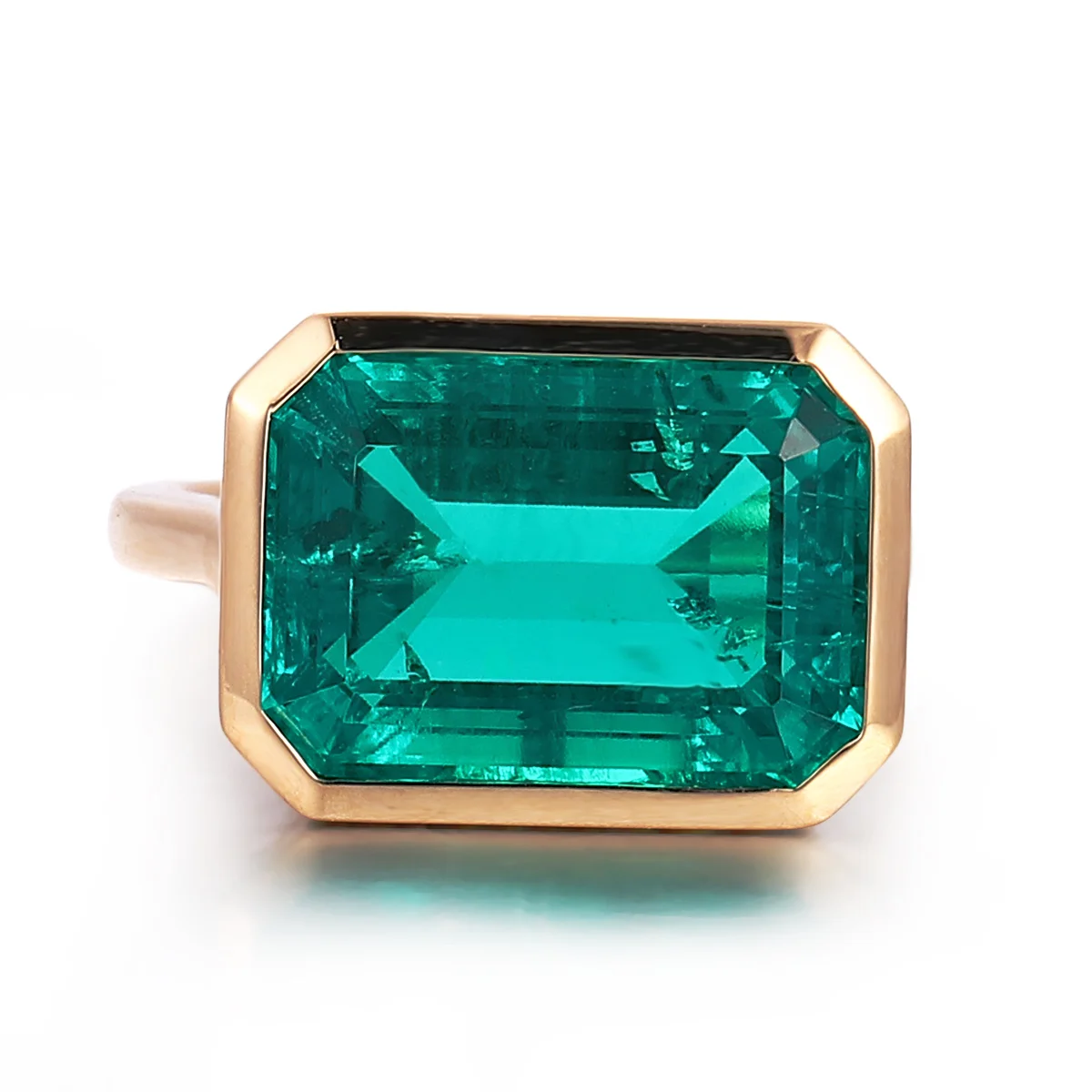 14k gold 9ct emerald green lab grown emerald solitaire engagement ring 1 14k gold 9ct emerald green lab grown emerald solitaire engagement ring 1