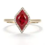 14k gold marquise red lab grown ruby halo engagement ring 1