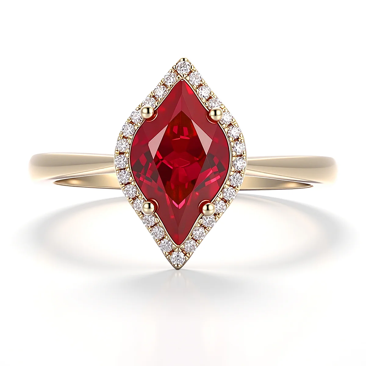 14k gold marquise red lab grown ruby halo engagement ring 1 14k gold marquise red lab grown ruby halo engagement ring 1