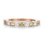 14k gold round white lab grown diamond eternity ring 1