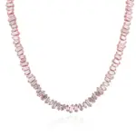 10k gold baguette lab grown diamond tennis necklace 1