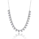 10k gold oval lab grown diamond charm necklace 1