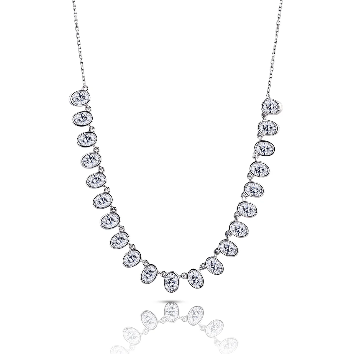 10k gold oval lab grown diamond charm necklace 1 10k gold oval lab grown diamond charm necklace 1