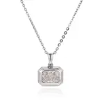 10k gold radiant lab grown diamond pendant necklace 1