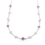10k gold round lab grown diamond charm necklace 1
