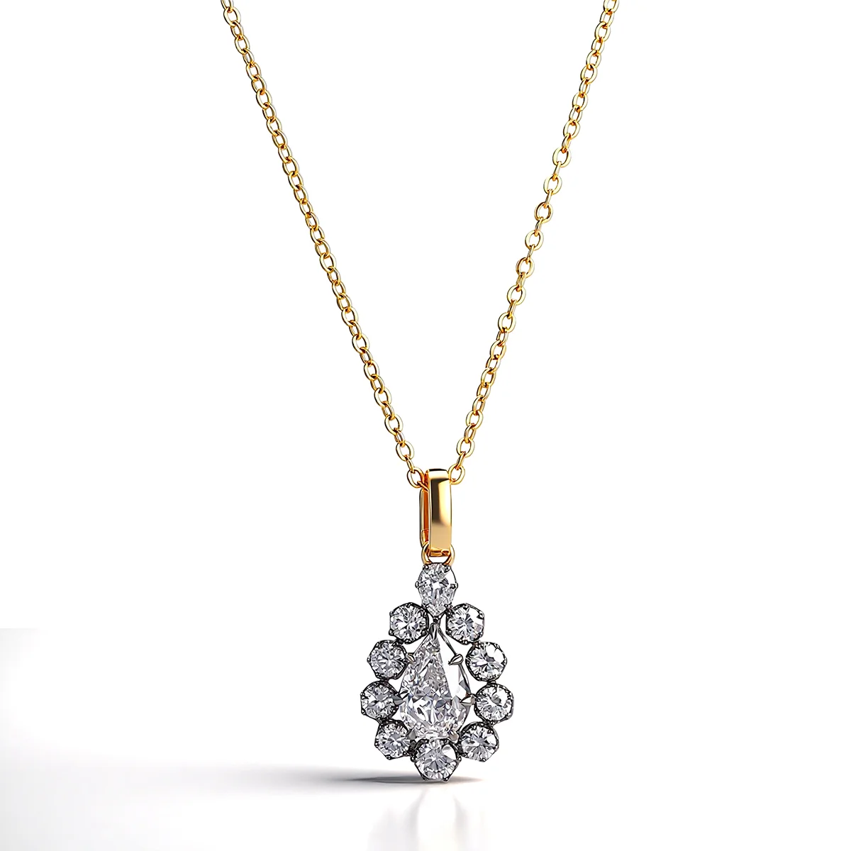 14k black gold 1ct pear diamond pendant necklace 1 14k black gold 1ct pear diamond pendant necklace 1