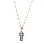 14k black gold princess cut diamond cross pendant necklace 1