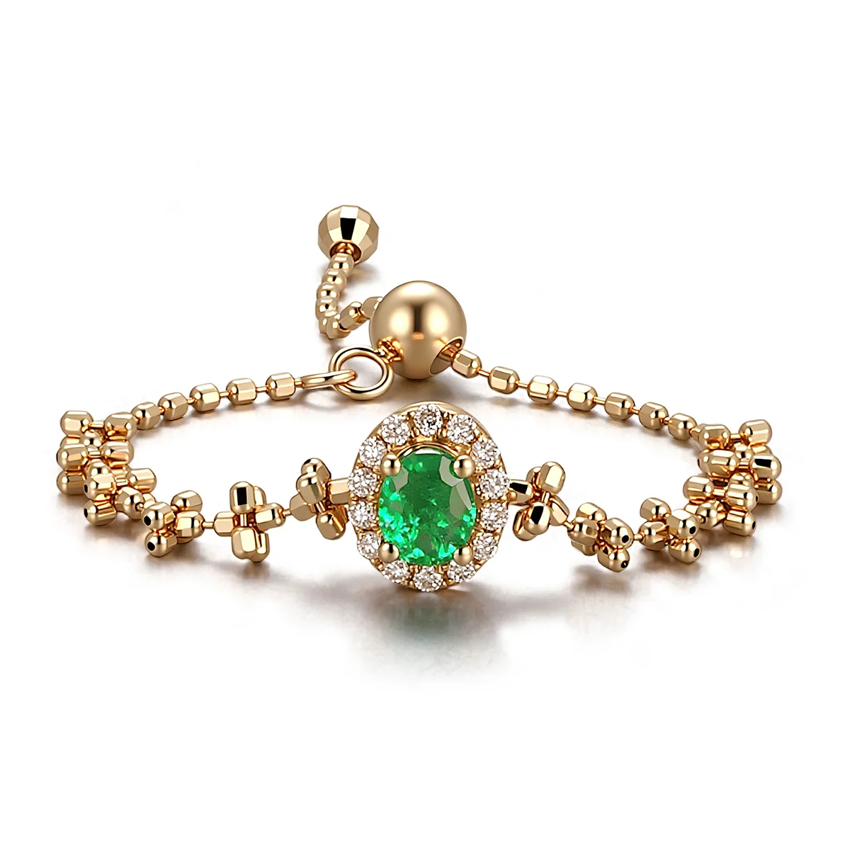 14k gold 0 25ct oval emerald fairy chain ring 1 14k gold 0 25ct oval emerald fairy chain ring 1