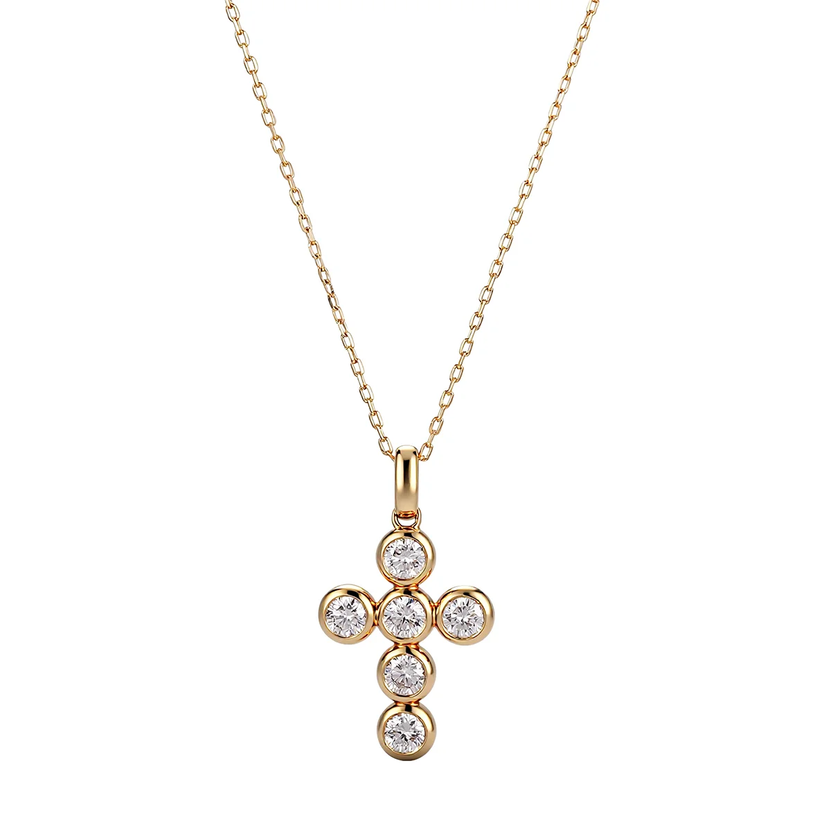 14k gold 0 93ct bubble cross diamond pendant necklace 1 14k gold 0 93ct bubble cross diamond pendant necklace 1