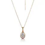 14k gold 1 05ct oval diamond swivel pendant necklace 1