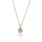 14k gold 1 1ct bubble diamond pendant necklace 1