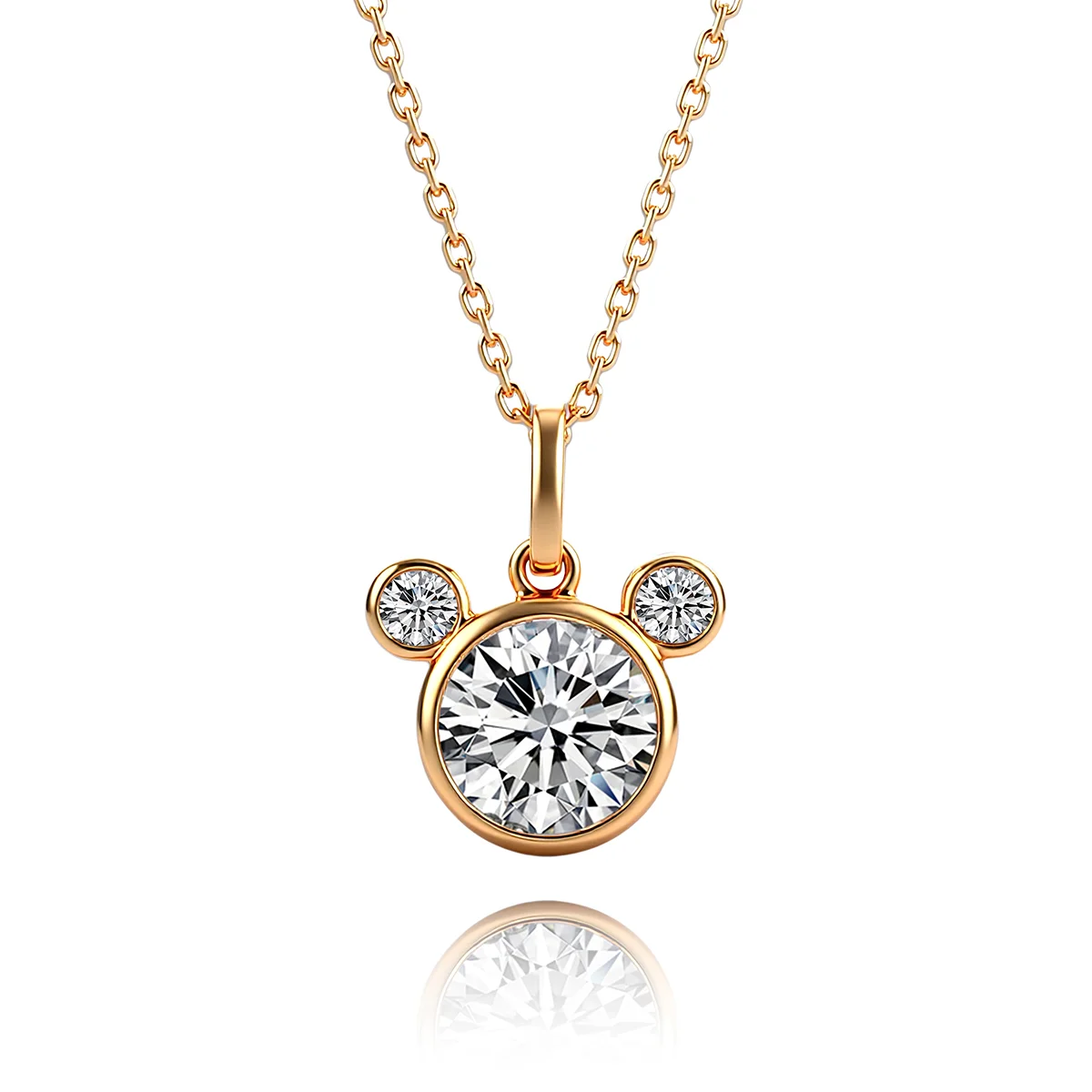14k gold 1 5ct mickey diamond pendant necklace 1 14k gold 1 5ct mickey diamond pendant necklace 1