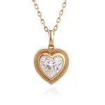 14k gold 1ct sweetheart diamond pendant necklace 1