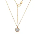 14k gold 2 05ct bubble diamond pendant necklace 1