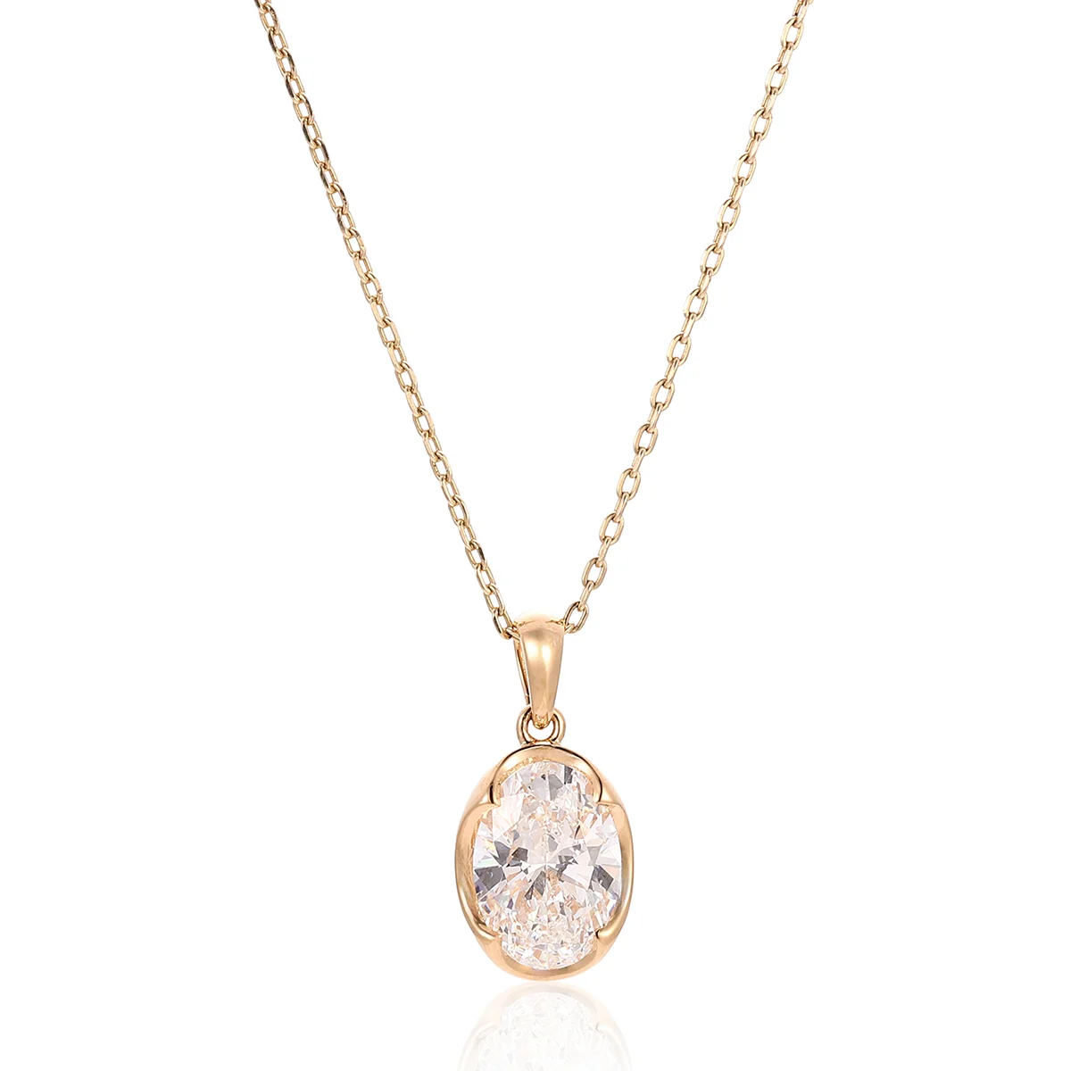 14k gold 2ct oval diamond statement pendant necklace 1 14k gold 2ct oval diamond statement pendant necklace 1