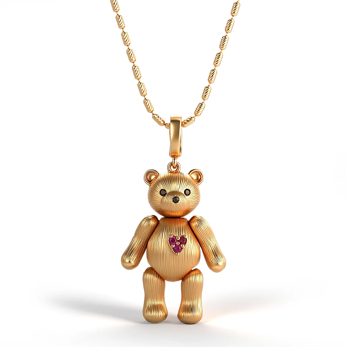 14k gold bear cub diamond pendant necklace 1 14k gold bear cub diamond pendant necklace 1