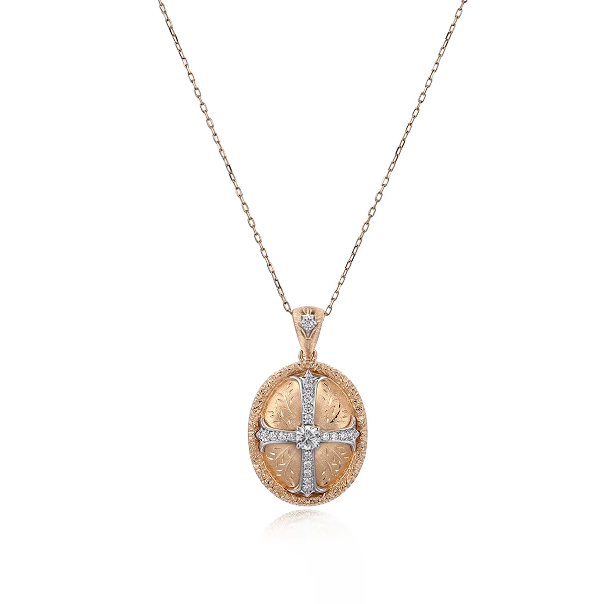 14k gold brushed finish diamond pendant necklace 1 14k gold brushed finish diamond pendant necklace 1