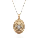 14k gold chic diamond pendant necklace 1